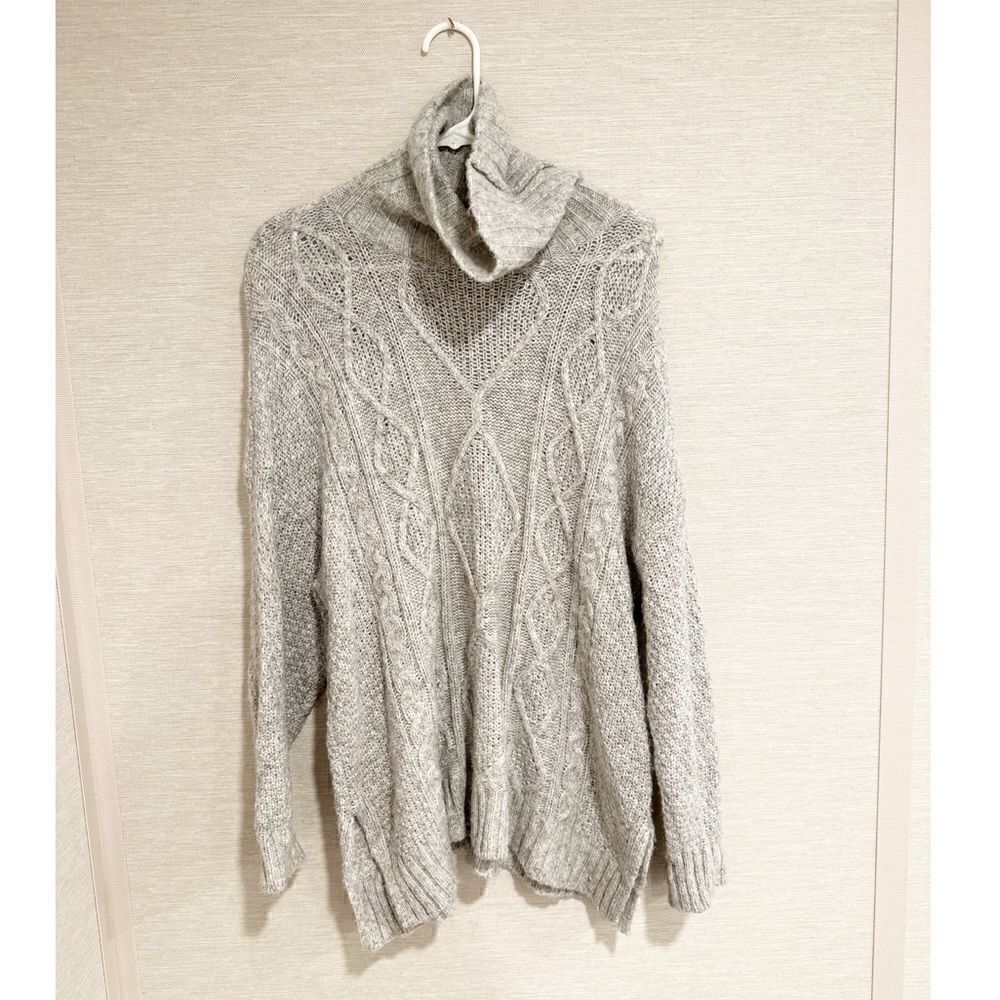 Aerie wool knit oversized turtleneck sweater